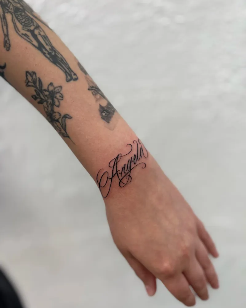 Lettering "Angela"